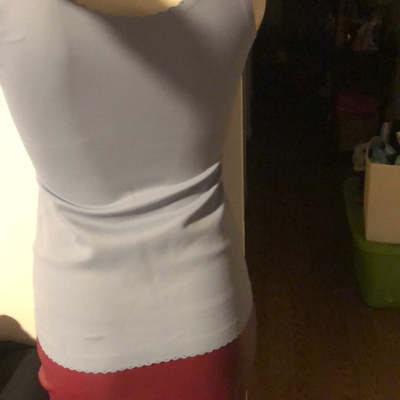 NWOT Lace Body-con Short blueish gray Tank Top - Picture 4 of 8